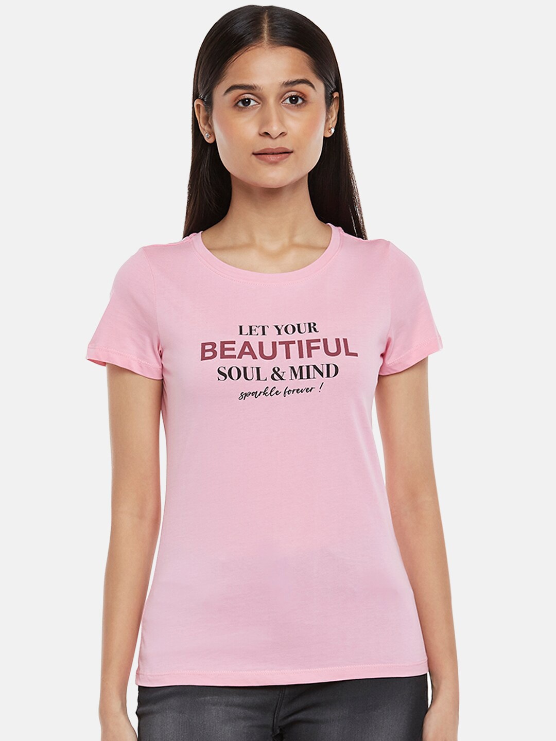 

Honey by Pantaloons Women Rose Typography Printed T-shirt