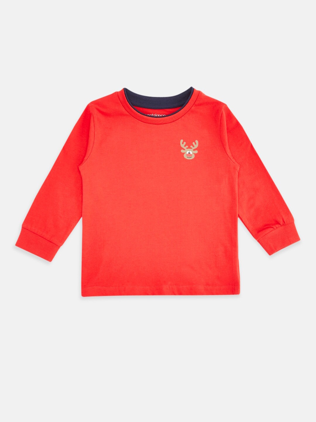 

Pantaloons Baby Boys Red & Navy Blue T-shirt