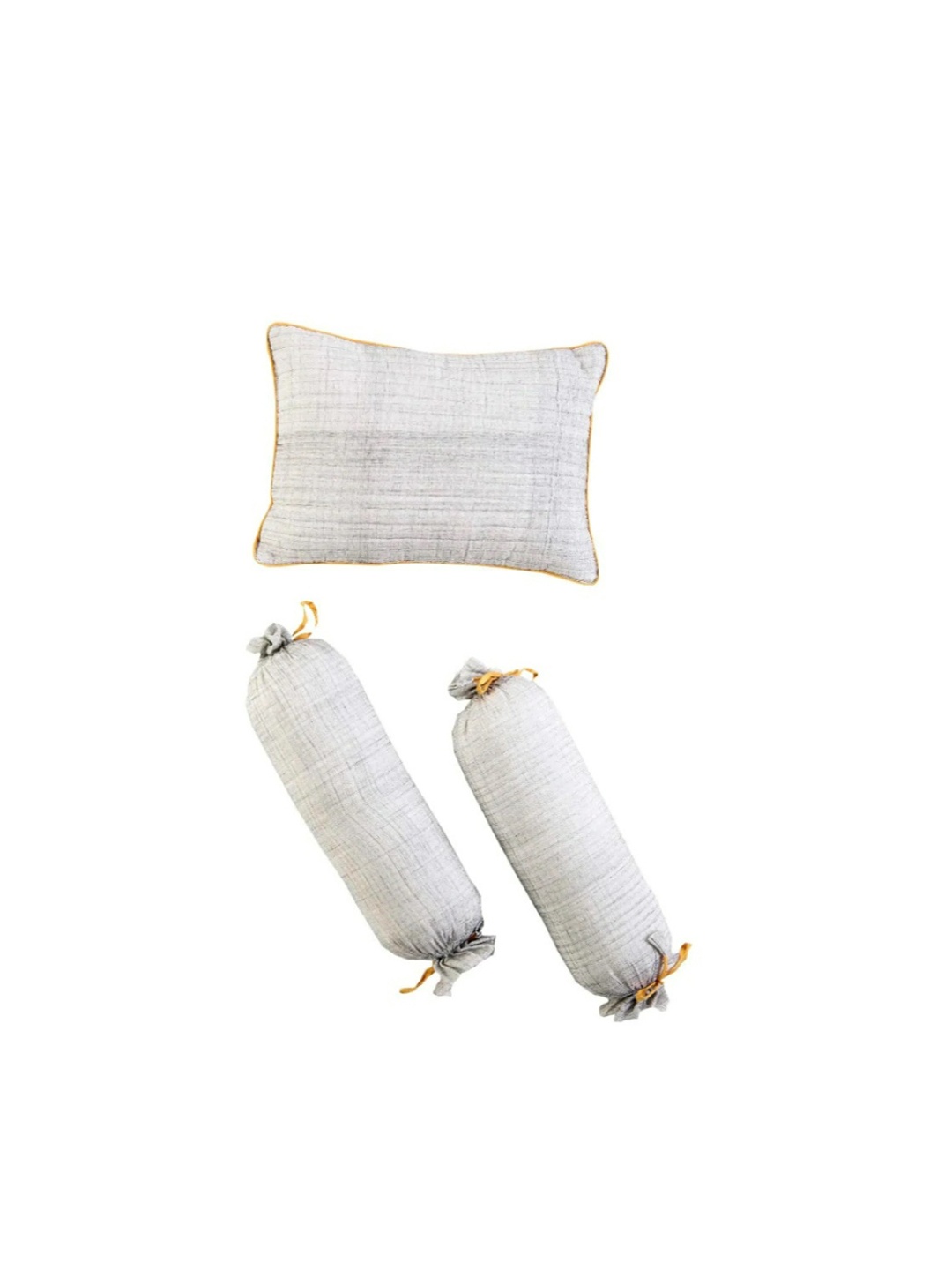 

Malabar Baby Block Printed Baby Pillow and Bolster Set - Erawan, White