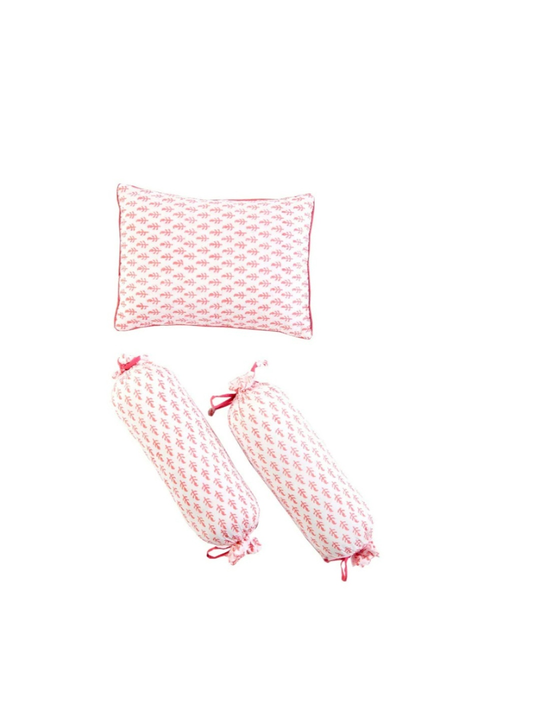 

Malabar Baby Block Printed Baby Pillow and Bolster Set - Pink City