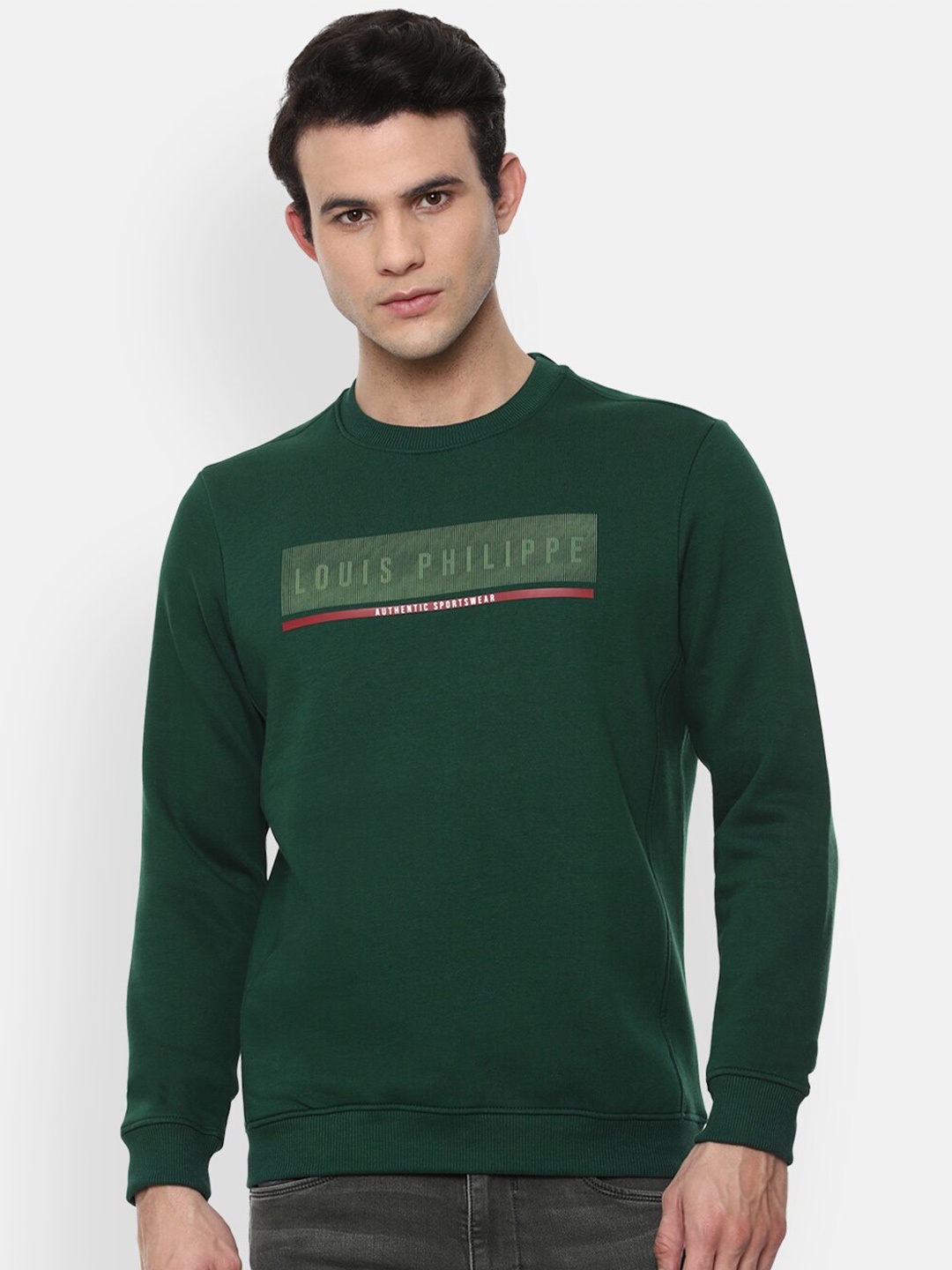 

Louis Philippe Sport Men Green Printed Sweatshirt