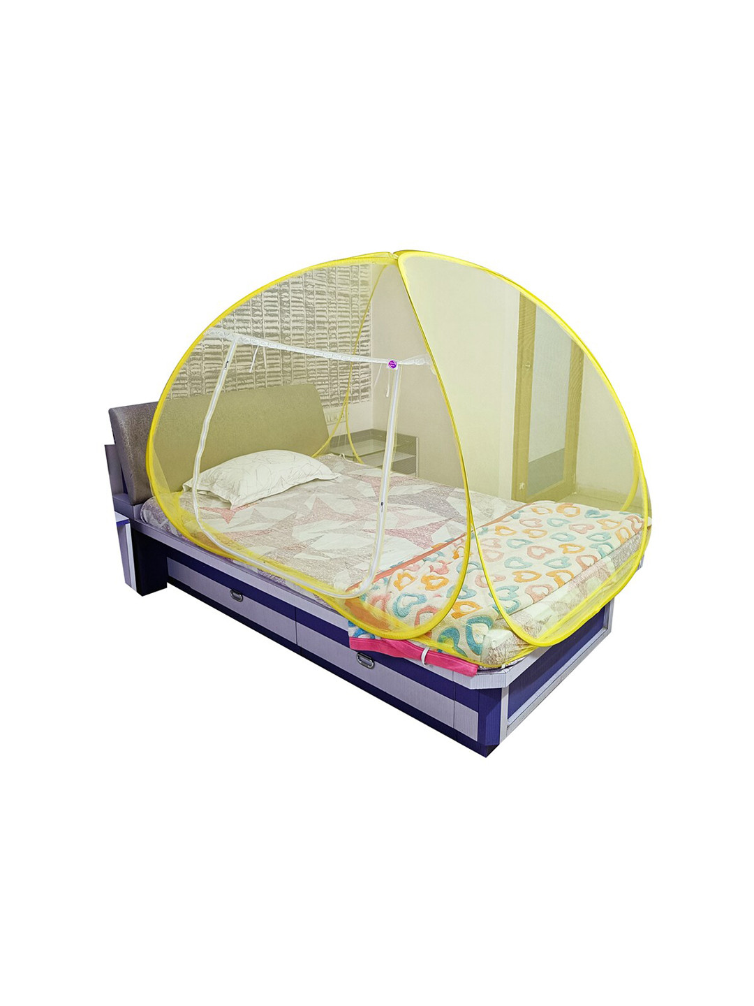 

Silver Shine Yellow Solid Foldable Mosquito Net