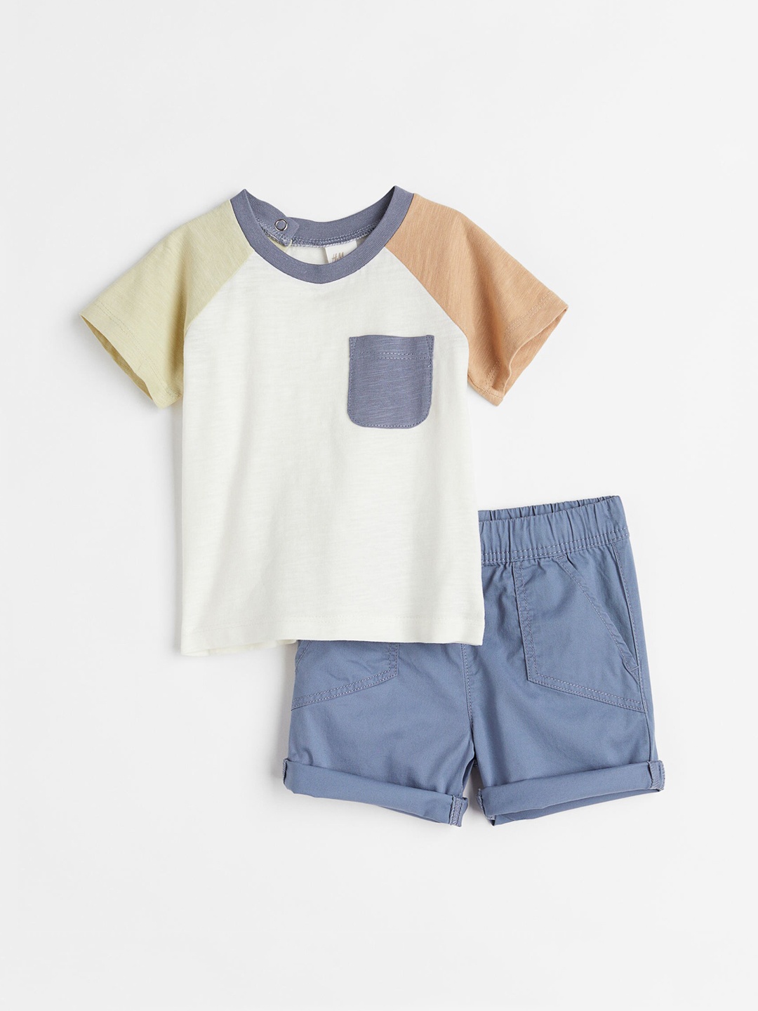 

H&M Boys Blue & White 2-Piece Cotton Set