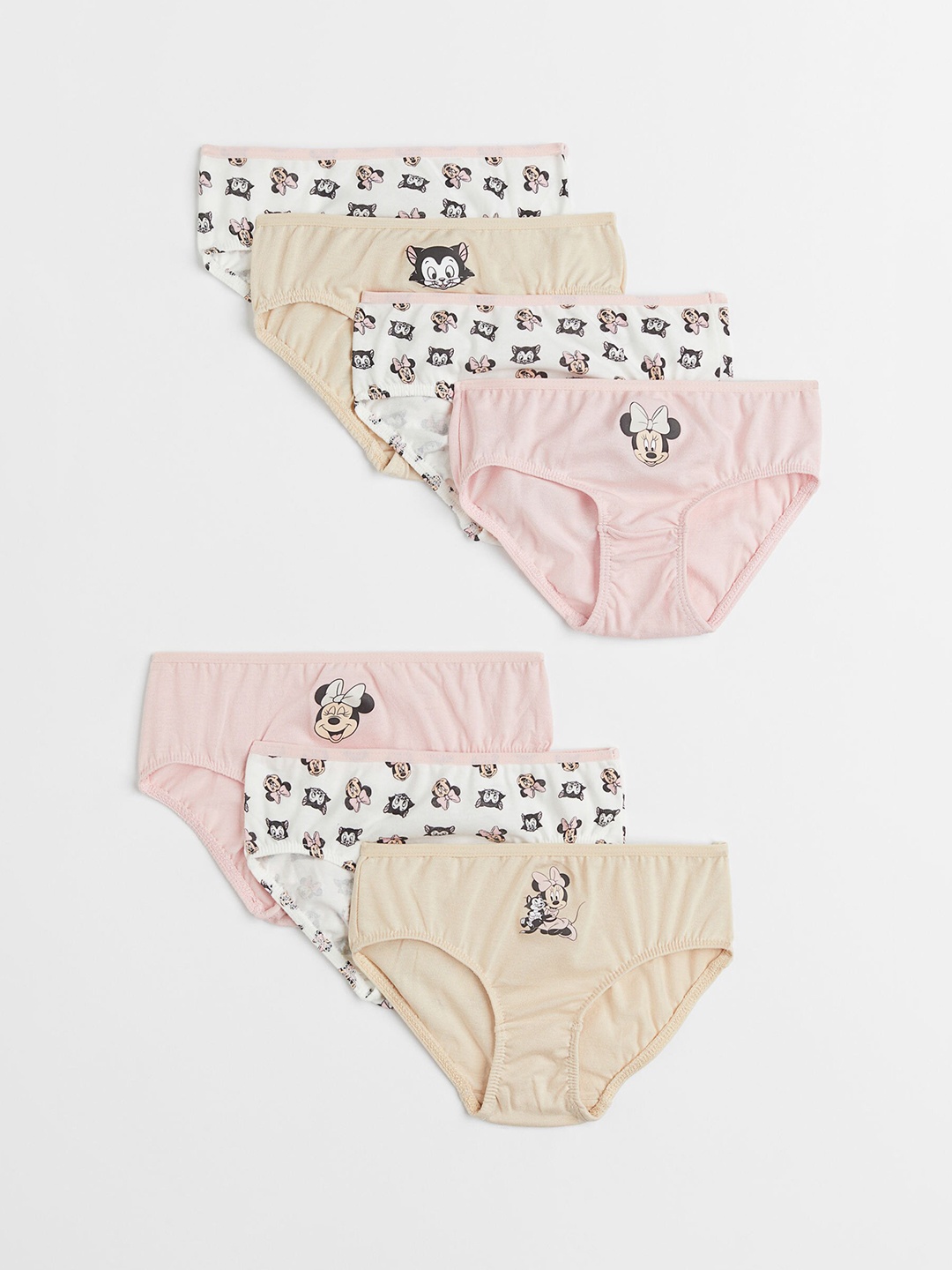 

H&M Girls 7-Pack Cotton Briefs - 0686458113, Beige