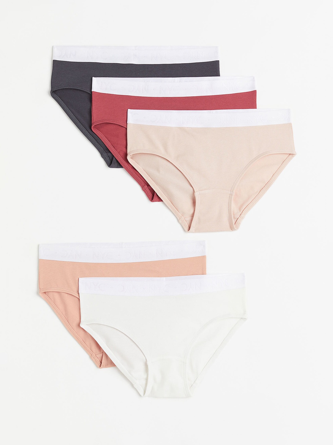

H&M Girls Multi-Coloured 5-Pack Cotton Briefs 0805205018