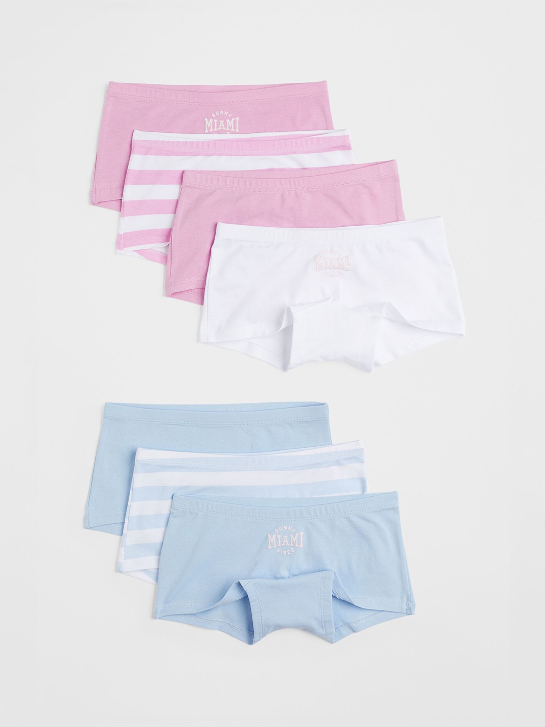 

H&M Girls 7-Pack Cotton Boxer Briefs 1034334002, Blue