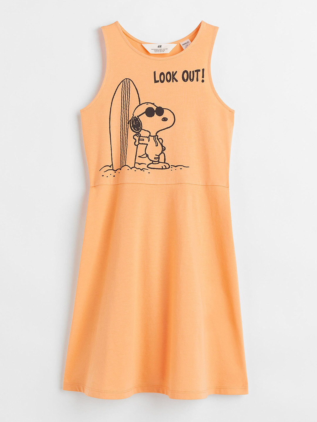 

H&M Girls Orange Printed Jersey Dress
