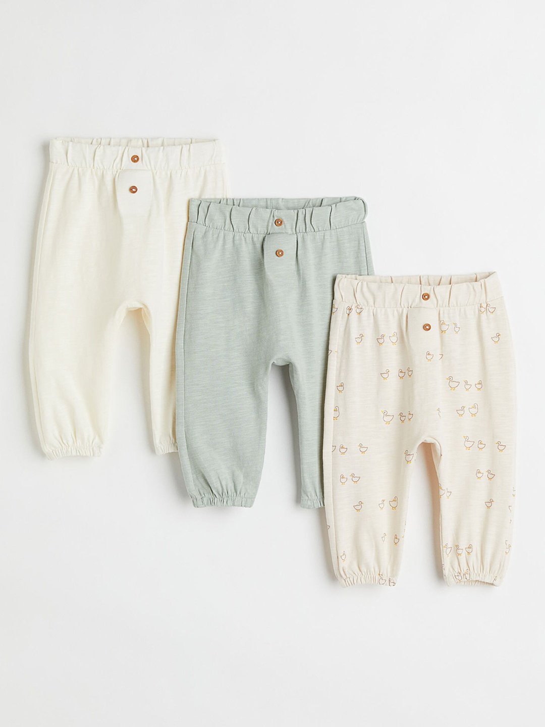 

H&M Boys Beige 3-pack cotton joggers