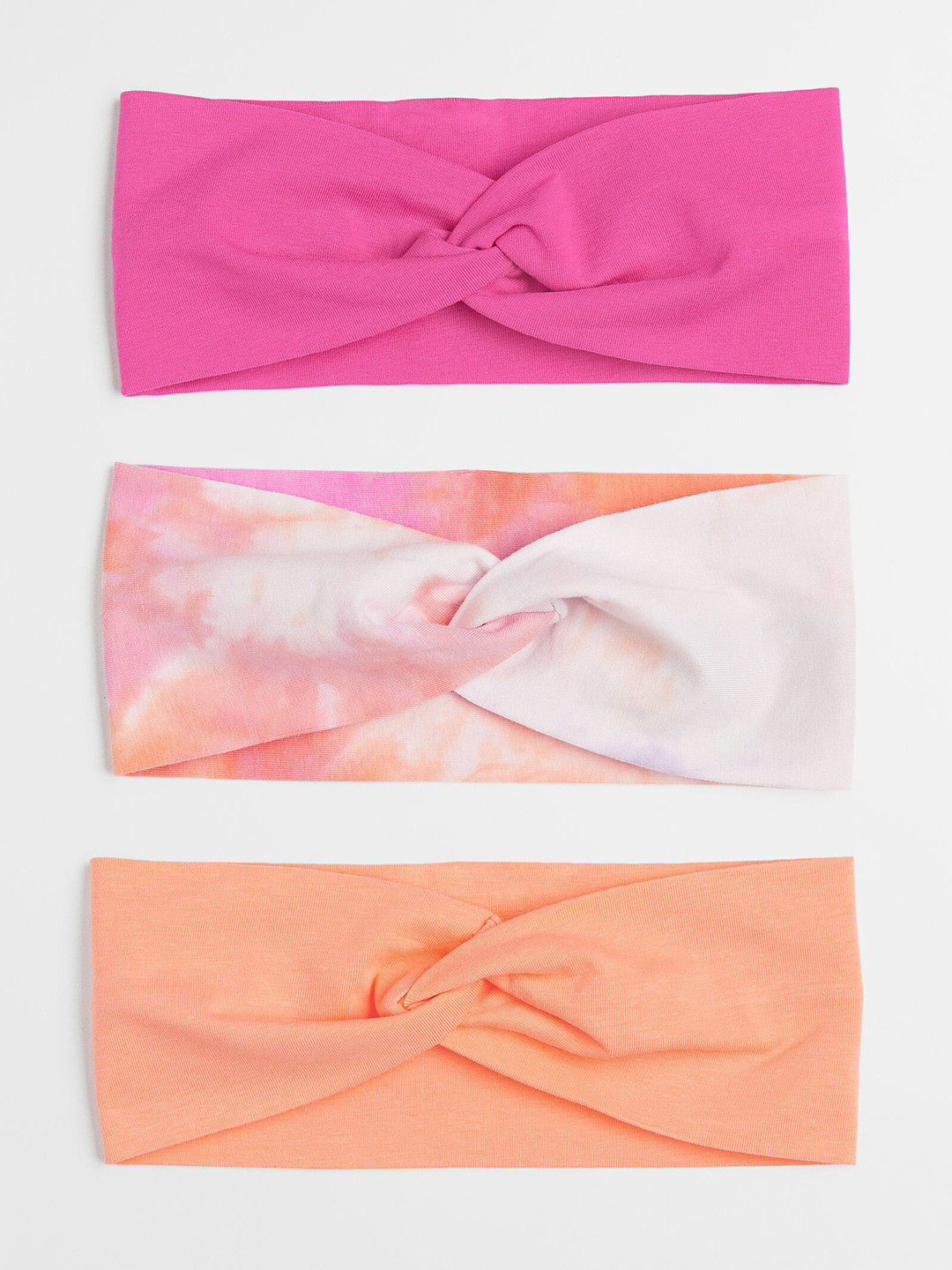 

H&M Girls 3-Pack Hairbands, Peach