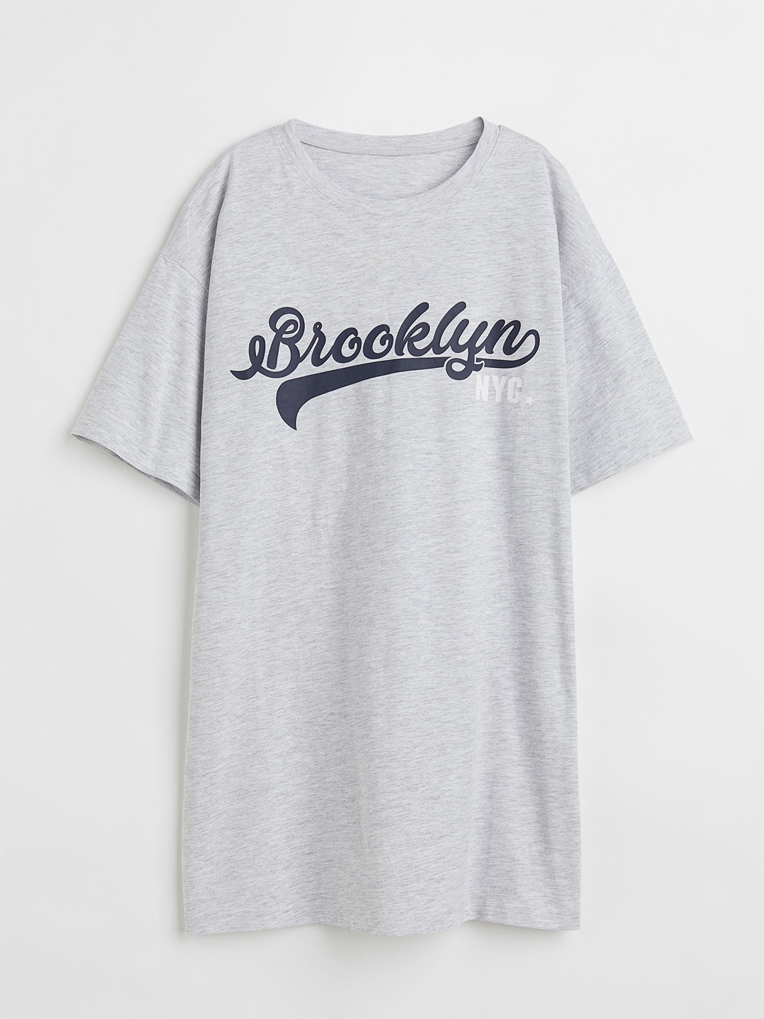 

H&M Girls Grey Printed Cotton Nightdress