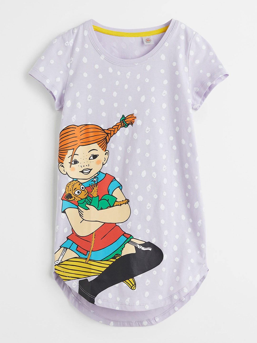 

H&M Girls Purple Pure Cotton Printed Nightdress