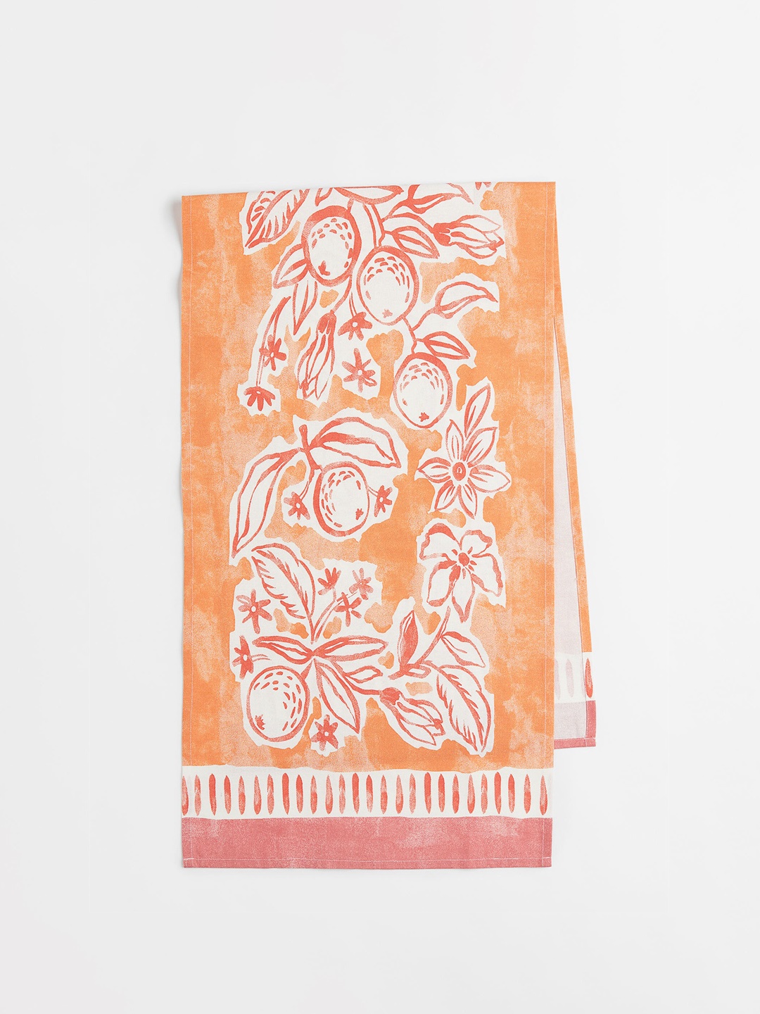 

H&M Orange & White Printed Pure Cotton Table Runners