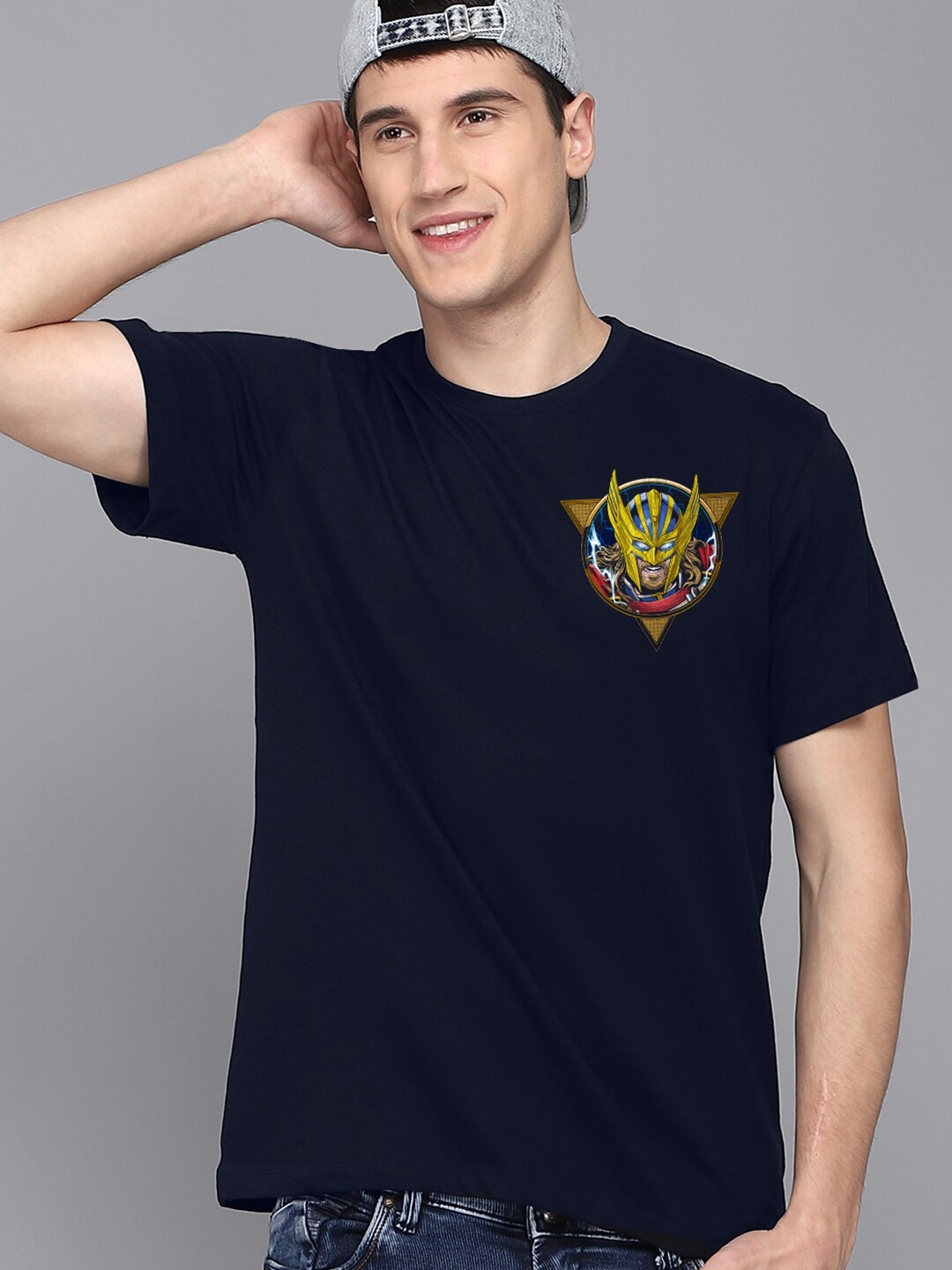 

Free Authority Men Navy Blue Thor Love & Thunder T-shirt