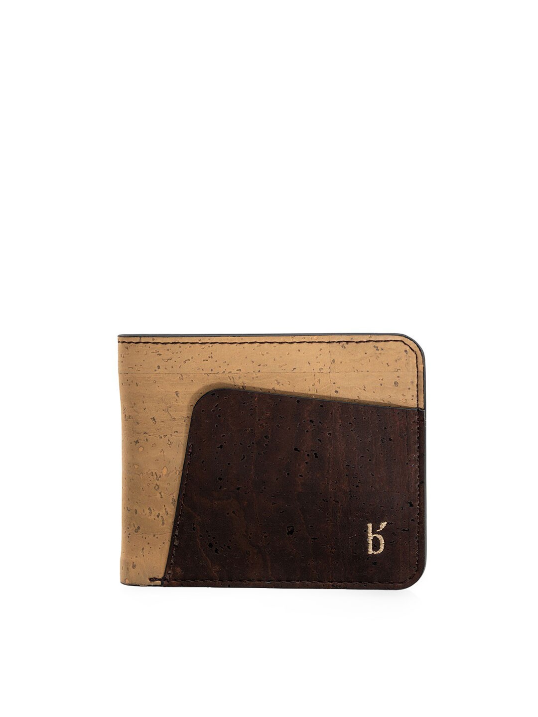 

Beej Men Camel Brown & Beige Textured Two Fold Wallet