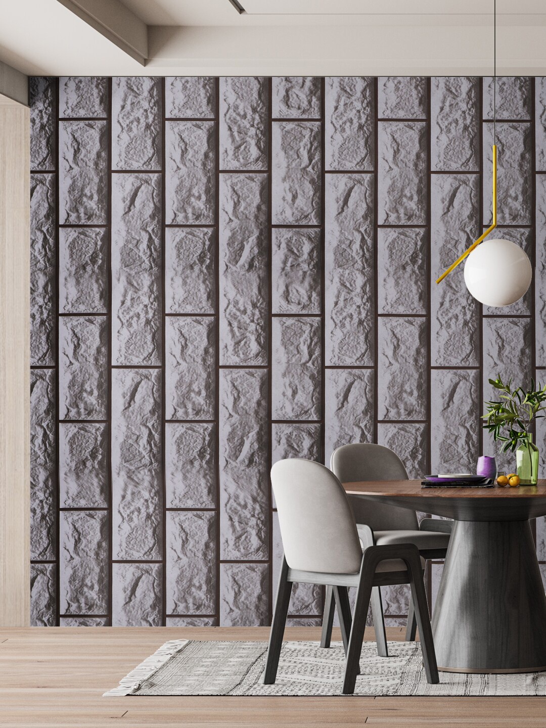 

Rubix Home Grey Printed Wallpaper
