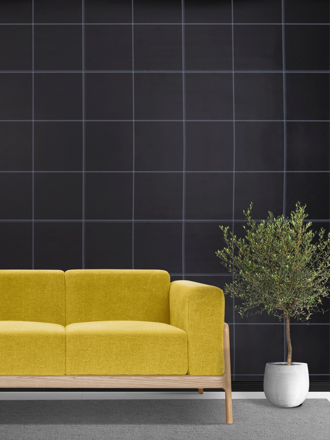 

Rubix Home Black Geometric Printed Wallpaper