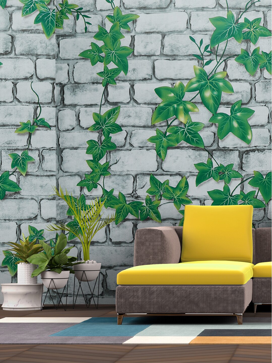 

Rubix Home Grey & Green Floral Printed Wallpaper