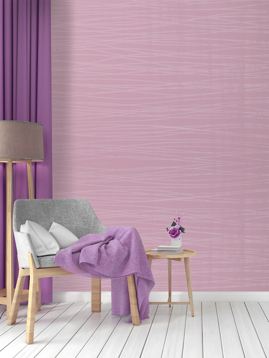 

Rubix Home Pink Printed Self Adhesive PVC Wallpaper