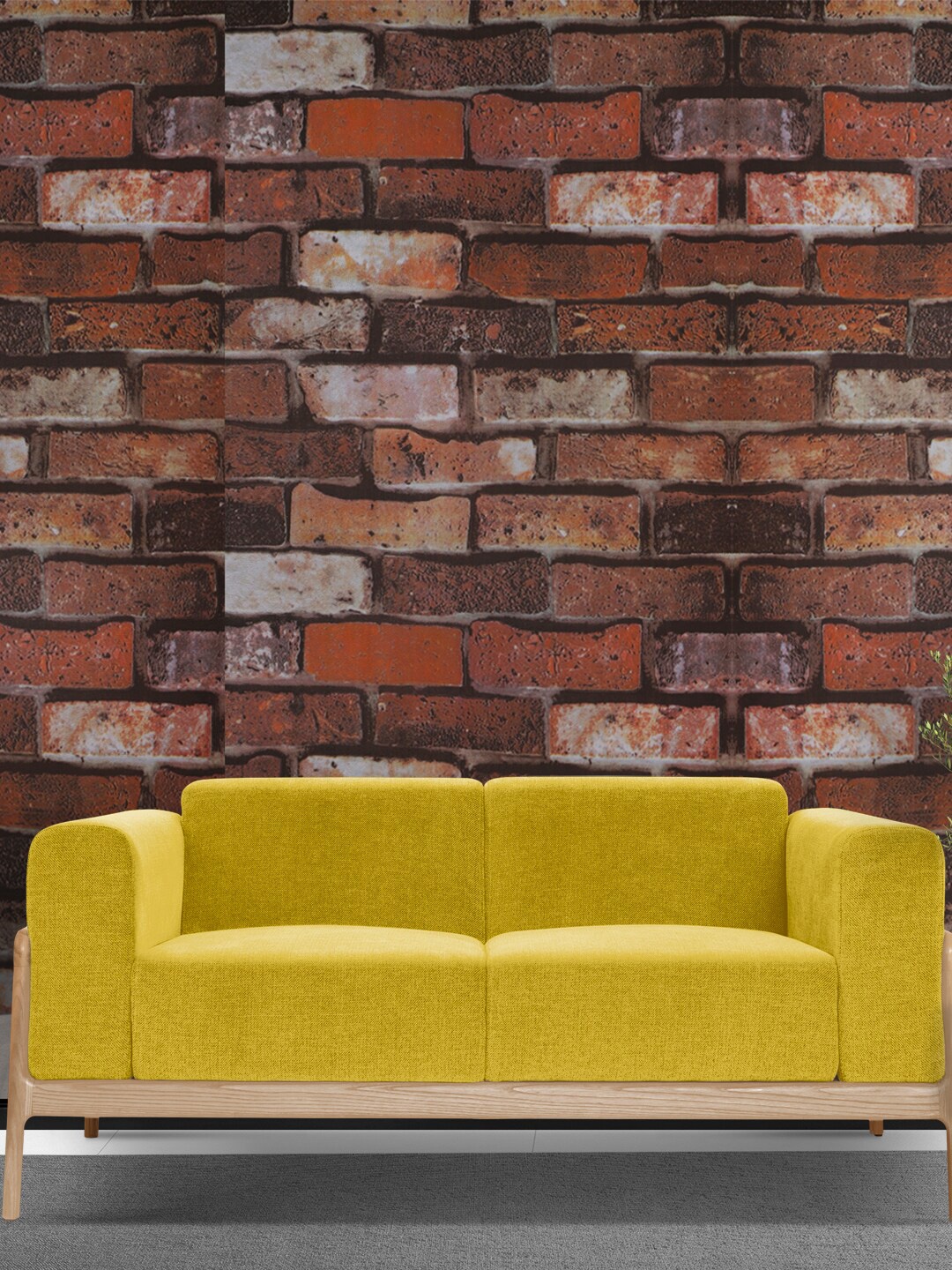 

Rubix Home Brown Brick Printed Self-Adhesive PVC Wallpaper