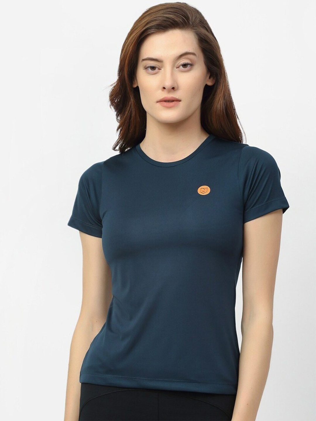 

Rigo Women Navy Blue Slim Fit T-shirt