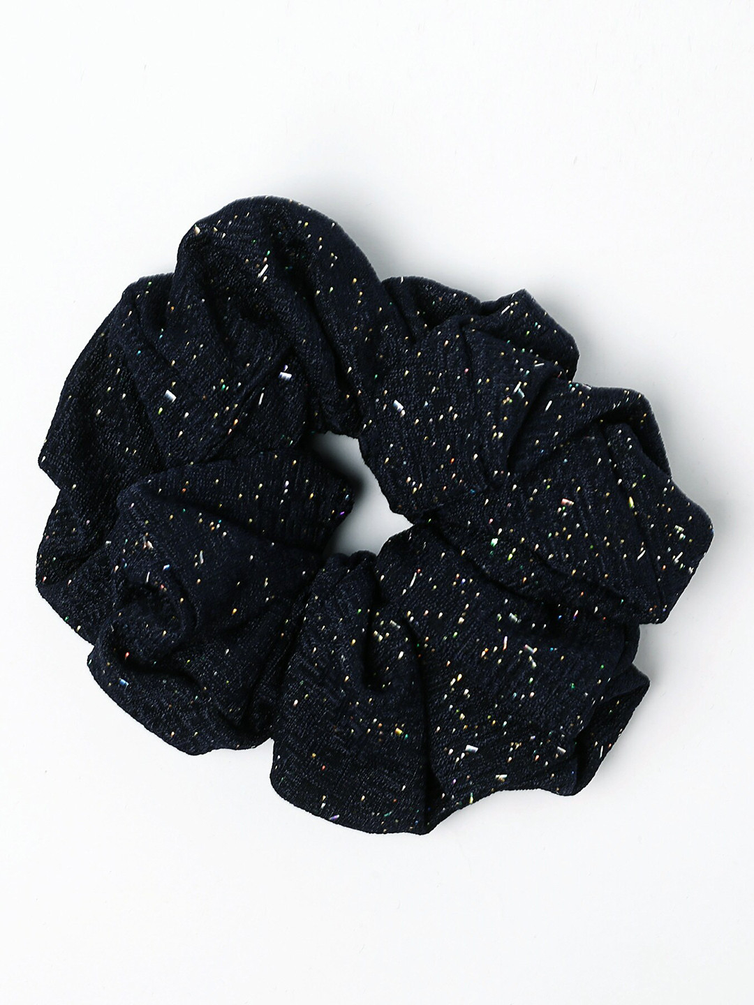 

Retrobelaa Women Navy Blue Embellished Scrunchie