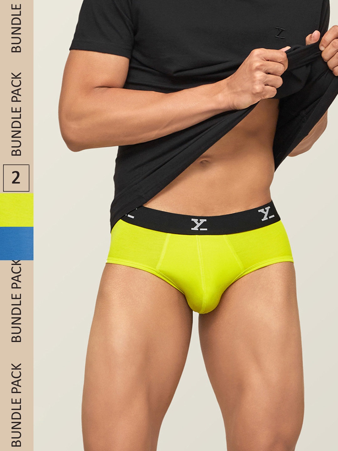 

XYXX Men IntelliSoft Antimicrobial Micro Modal Pack of 2 Ace Briefs XYBRF2PCKN46, Blue