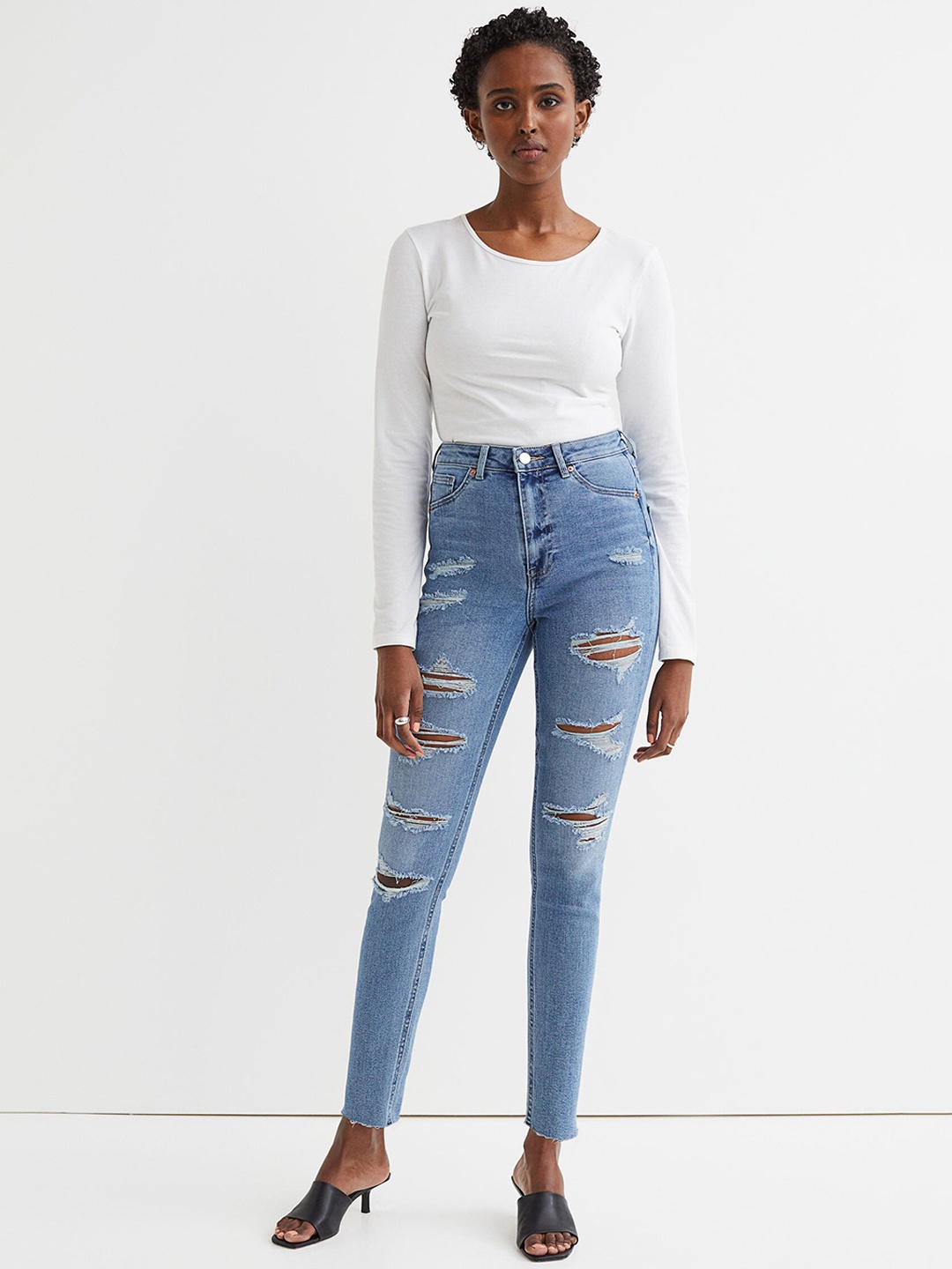 

H&M Women Blue Curvy Ultra High Jeggings