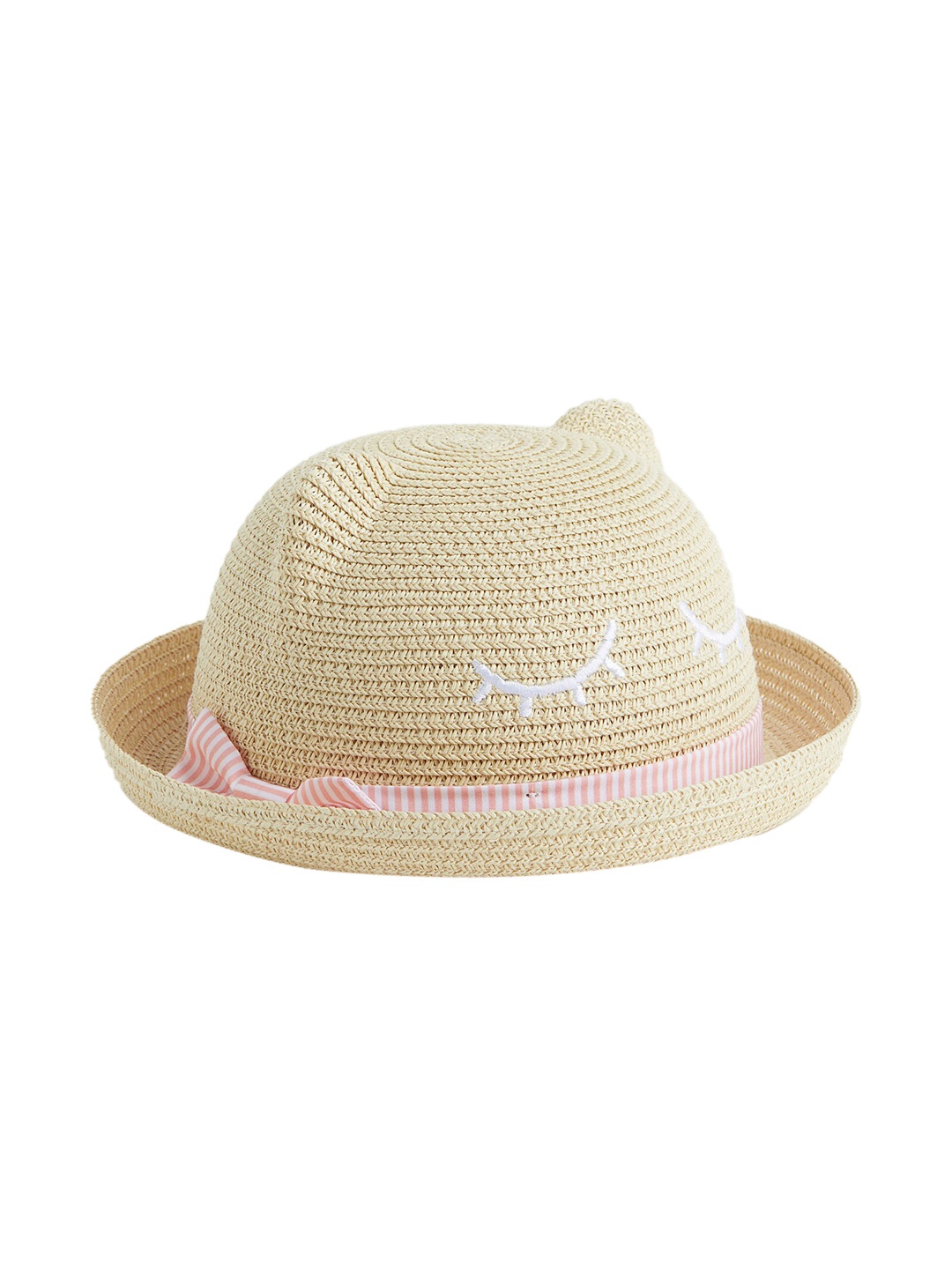 

H&M Girls Beige Ear-topped straw hat