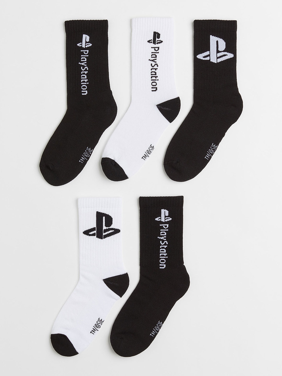 

H&M Boys White & Black 5-Pack Socks