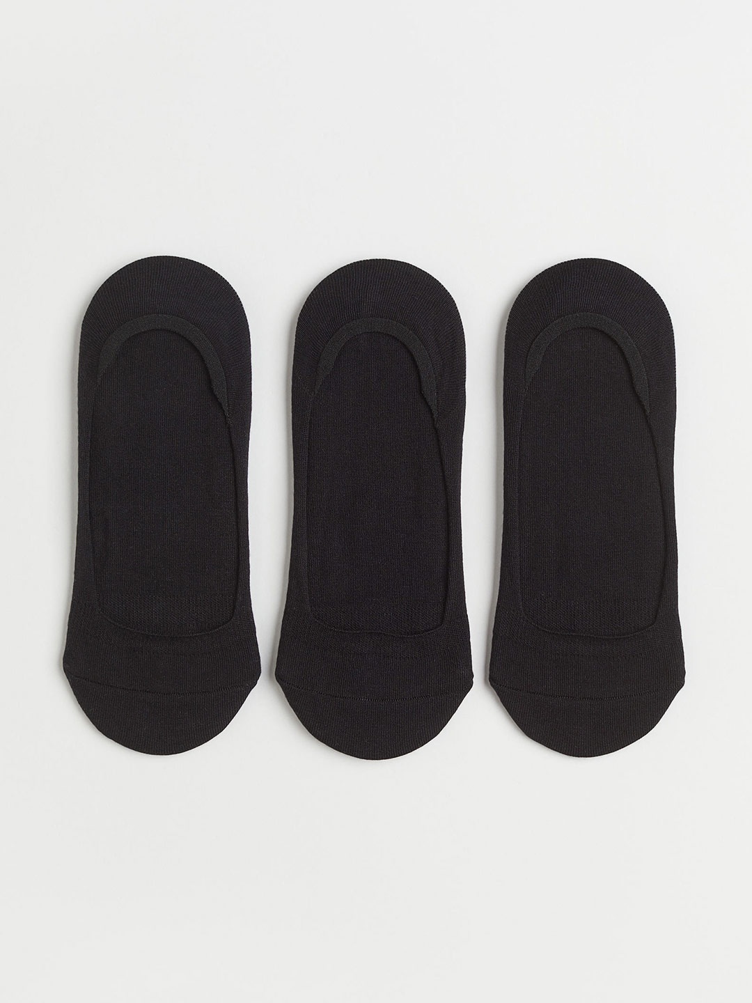 

H&M Women 3-Pack No-Show Socks, Black