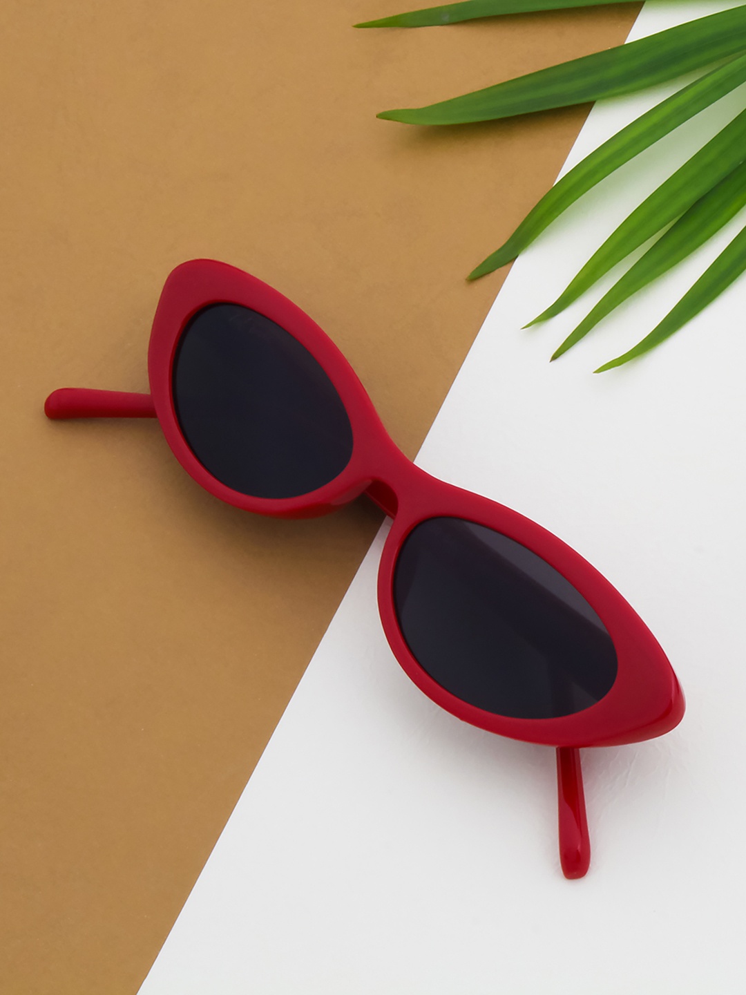 

Ted Smith Women Grey Lens & Red Cateye Sunglasses with UV Protected Lens-ARUBBA_C4