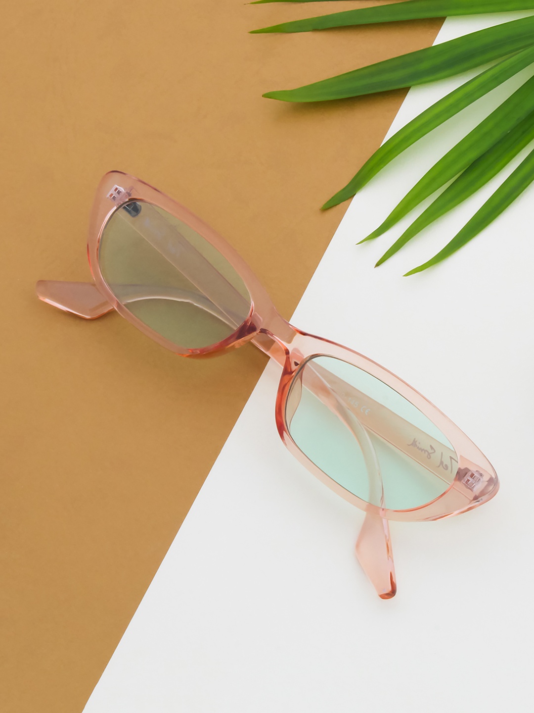 

Ted Smith Women Green Lens & Brown Sunglasses with UV Protected Lens