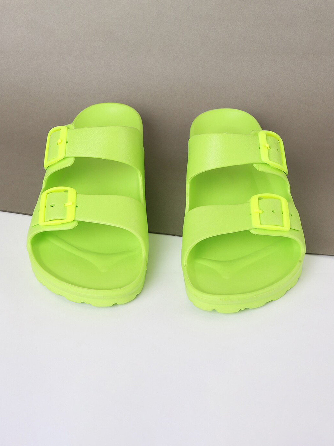 

max Men Lime Green PU Comfort Sandals