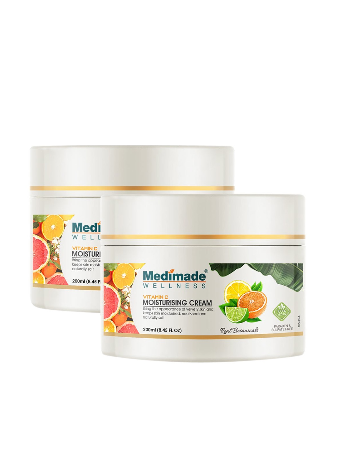 

Medimade Set Of 2 Vitamin C Moisturising Cream 400ml, Orange