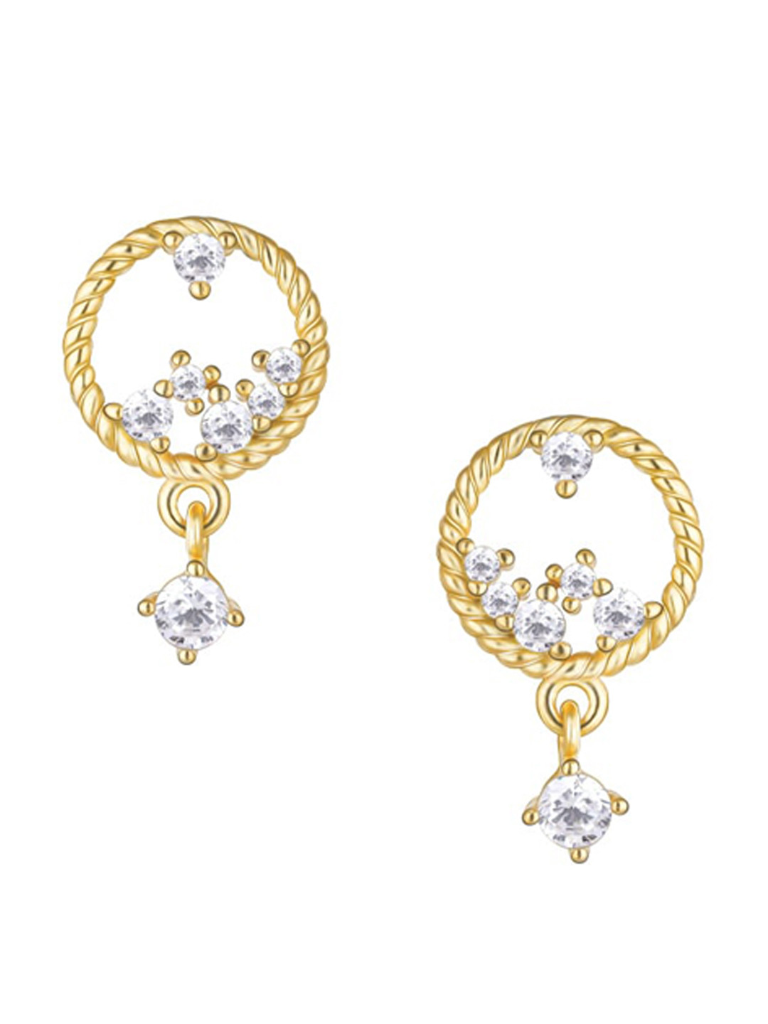

GIVA Women Gold Toned 925 Sterling Silver 18K Gold Plated Cosmic Glory Earrings