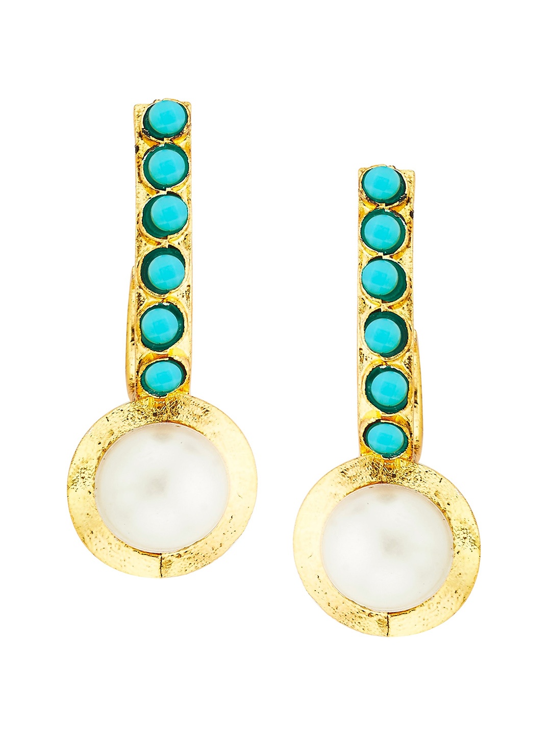 

Kshitij Jewels Blue Contemporary Drop Earrings