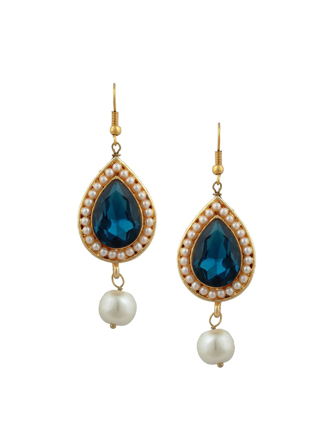 

Kshitij Jewels Women Navy Blue Contemporary Drop Earrings
