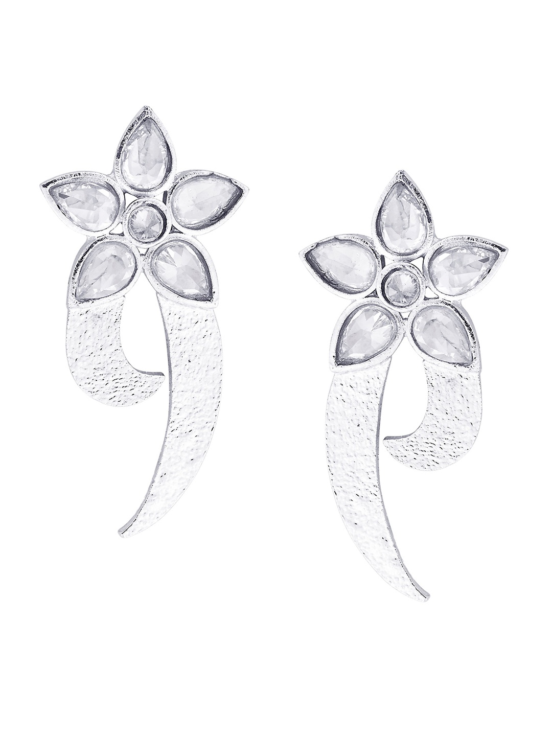 

Kshitij Jewels Silver Plated Contemporary Stud Earrings