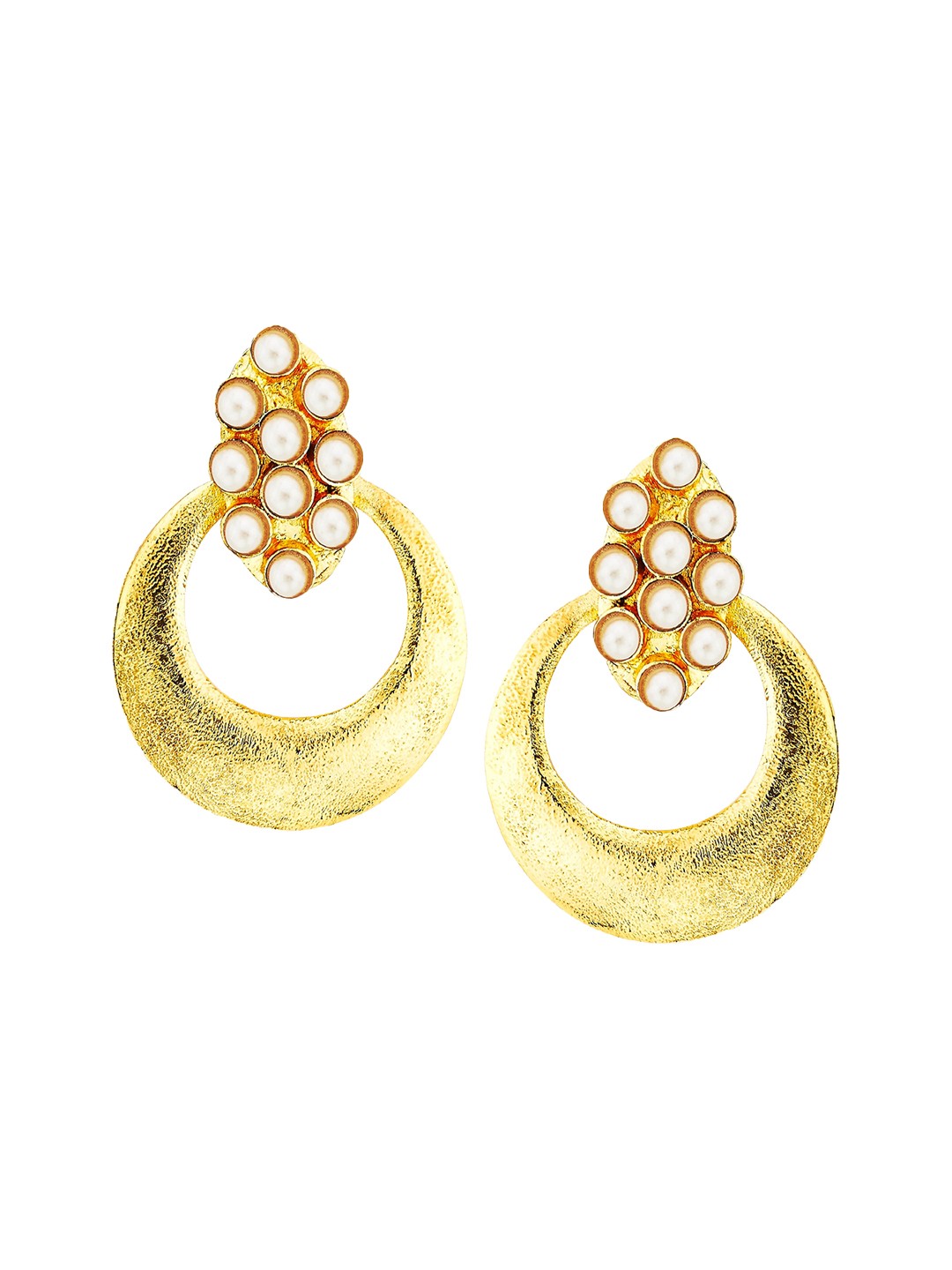 

Kshitij Jewels Gold-Toned Contemporary Drop Earrings