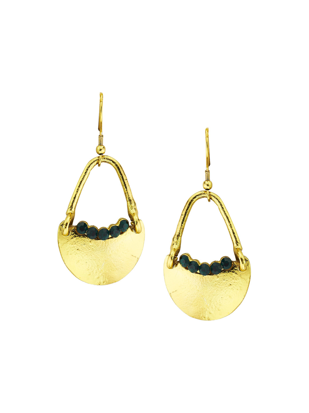 

Kshitij Jewels Women Green & Gold Toned Contemporary Drop Earrings