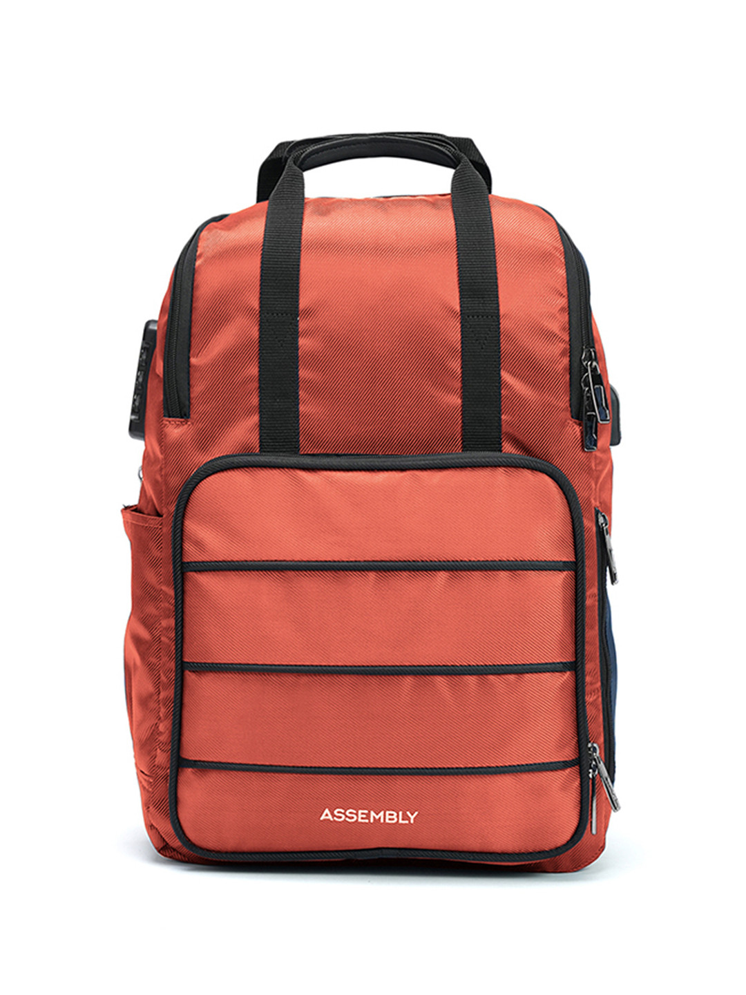

Assembly Unisex Rust Laptop Backpack 15 Inches with USB Charging Port