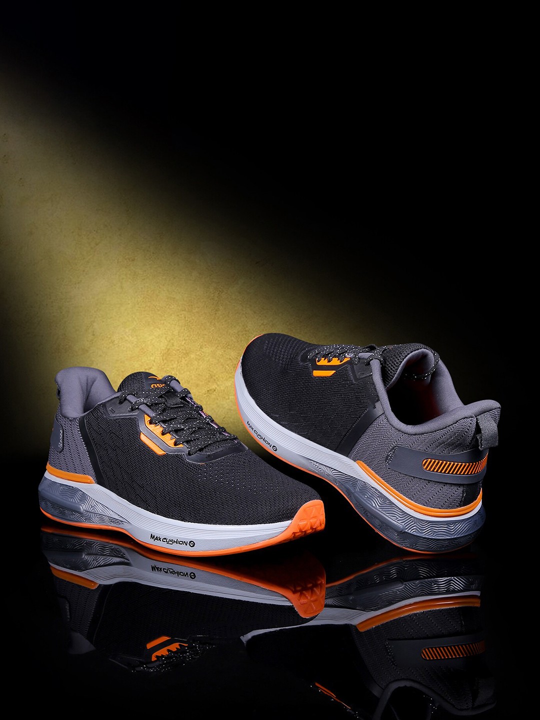 

ASIAN Men Black Mesh Lace-Ups Sports Running Non-Marking Shoes