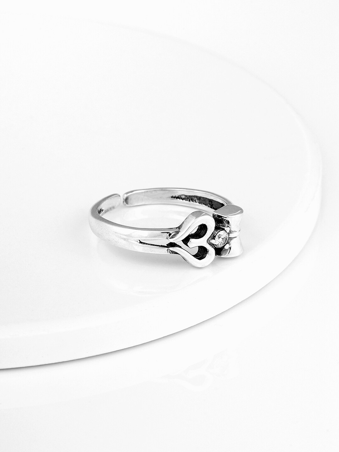 

AVNI by GIVA 925 Sterling Silver Oxidised Om Shiva Ring