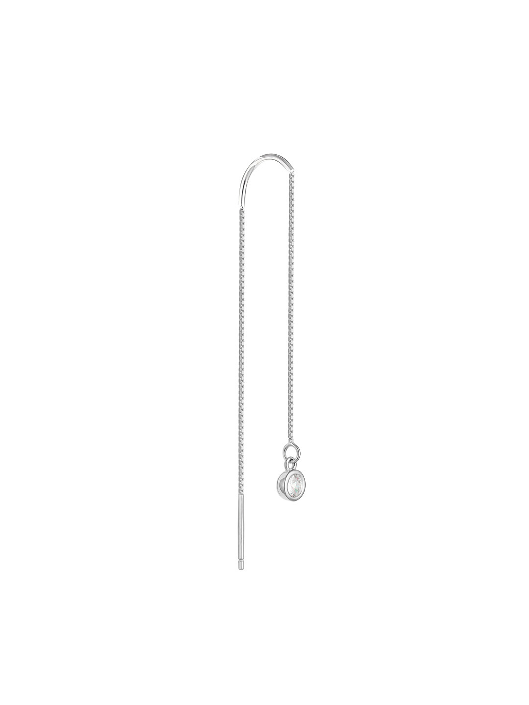 

GIVA 925 Sterling Silver Rhodium Plated Long Zircon Thread Earrings