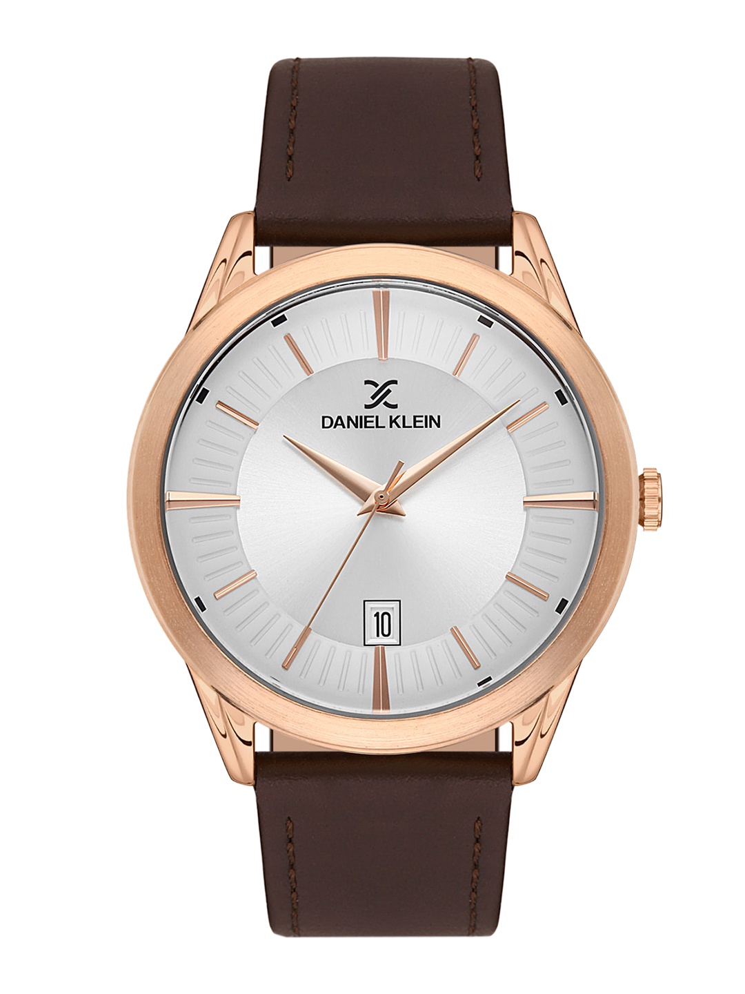 

Daniel Klein Men Rose Gold-Toned Dial & Brown Leather Straps Analogue Watch DK 1 13076-3