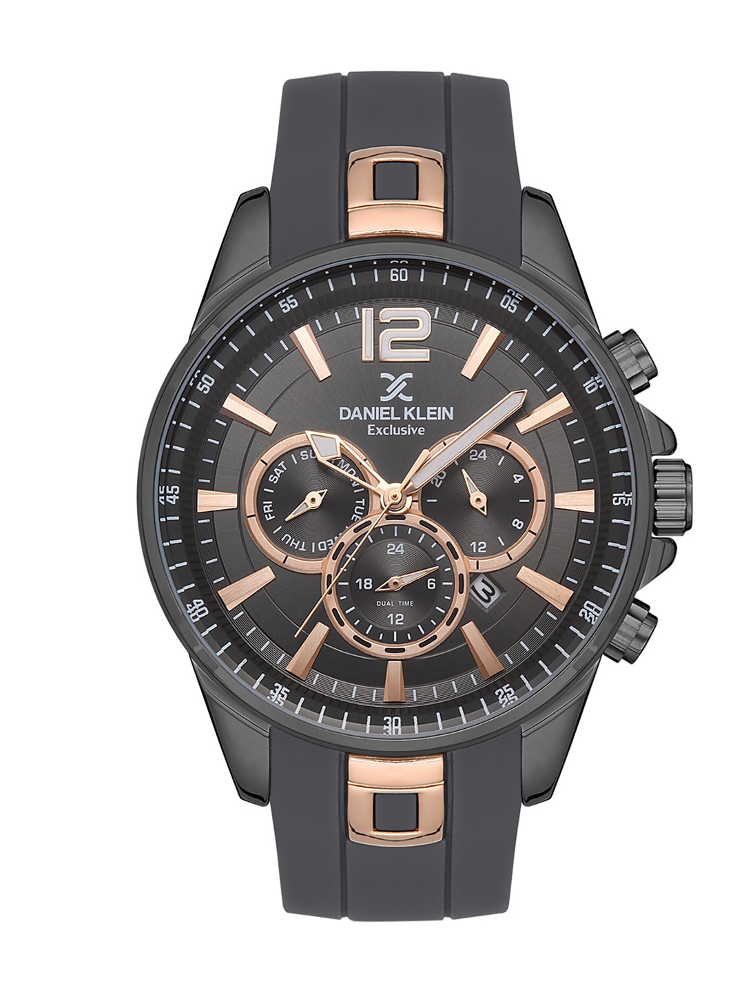 

Daniel Klein Men Black Embellished Dial & Grey Straps Analogue Watch DK 1 13139-3