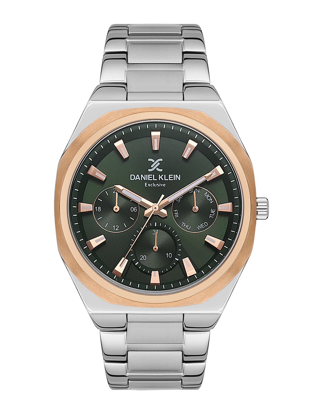 

Daniel Klein Men Gold-Toned Dial & Silver Toned Stainless Steel Bracelet Style Straps Analogue Watch