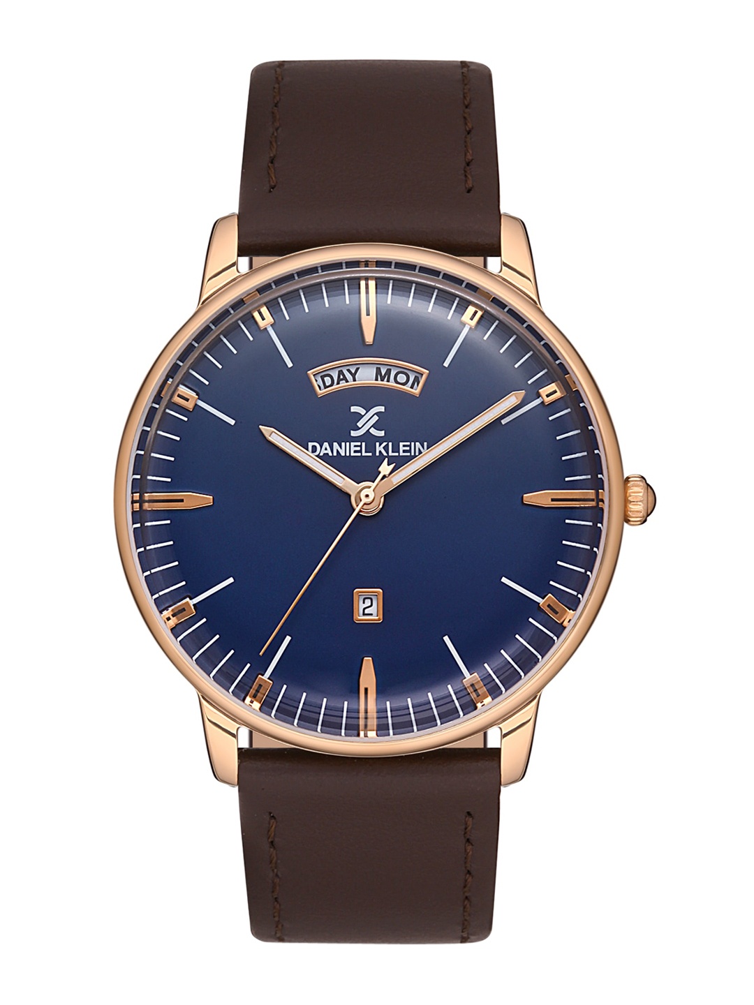 

Daniel Klein Men Rose Gold-Toned Dial & Brown Leather Straps Analogue Watch
