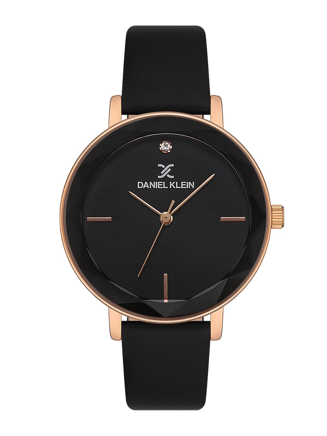 

Daniel Klein Women Pink Dial & Black Leather Straps Analogue Watch DK 1 13187-6