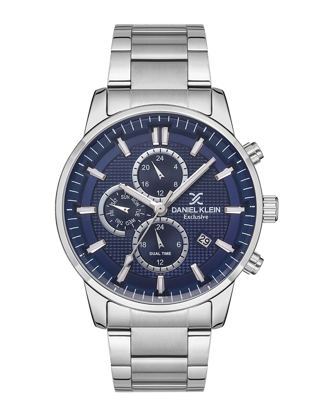 

Daniel Klein Men Silver-Toned Dial & Silver Toned Stainless Steel Bracelet Style Straps Analogue Watch DK.1.13133-2-Silver